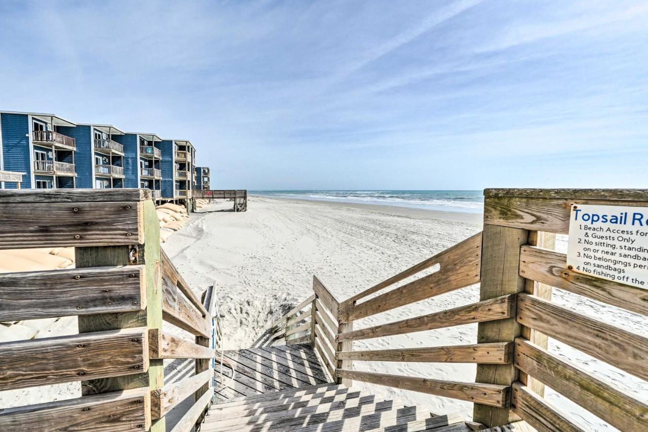 North Topsail Condo - Steps To Beach! North Topsail Beach Exteriér fotografie